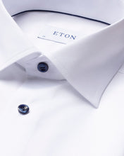 Load image into Gallery viewer, ETON- White Signature Twill Shirt - Navy Details