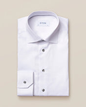 Load image into Gallery viewer, Eton- White Fine Twill Shirt – Gray Details