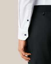 Load image into Gallery viewer, ETON- White Signature Twill Shirt - Navy Details