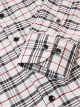 Load image into Gallery viewer, White Dry Touch Woven Long Sleeve Check Shirt