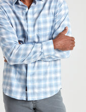 Load image into Gallery viewer, FAHERTY- Heathered Movement Shirt- Marina Plaid