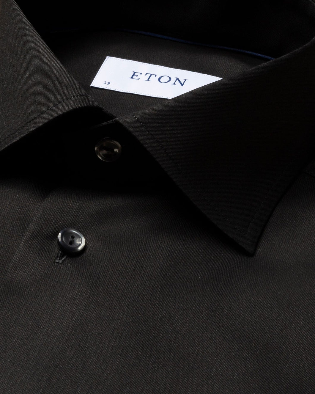 Eton- Black Signature Twill Shirt