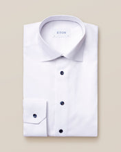 Load image into Gallery viewer, ETON- White Signature Twill Shirt - Navy Details
