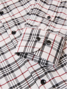 White Dry Touch Woven Long Sleeve Check Shirt
