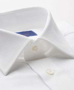 David Donahue- Royal Oxford dress shirt- TRIM fit, white