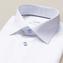 Load image into Gallery viewer, Eton- White Twill Shirt – Light Blue Details
