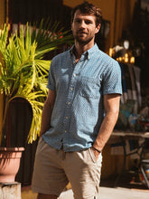 Load image into Gallery viewer, FAHERTY- Short-Sleeve Stretch Playa Shirt- Fish Scale Redux
