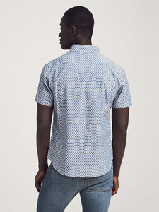 FAHERTY- Short-Sleeve Stretch Playa Shirt- Fish Scale Redux