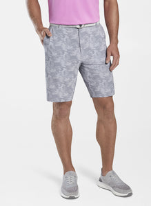 PETER MILLAR- Shackleford Camo Performance Hybrid Short- Gale Grey