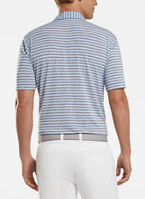 Load image into Gallery viewer, Peter Millar- performance polo- blue/ grey stripe
