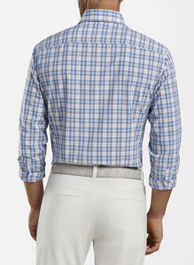 PETER MILLAR- Peterson Performance Poplin Sport Shirt- Crown Crafted