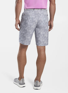 PETER MILLAR- Shackleford Camo Performance Hybrid Short- Gale Grey