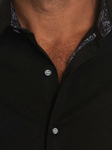 Robert Graham- ANDRETTI black long sleeve shirt