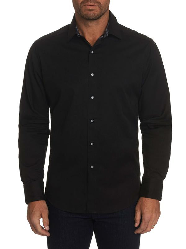 Robert Graham- ANDRETTI black long sleeve shirt