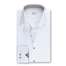 Load image into Gallery viewer, White Fitted Body Shirt With Contrast
