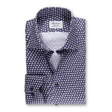 Load image into Gallery viewer, Fitted Body Shirt Hexagon Pattern Blue
