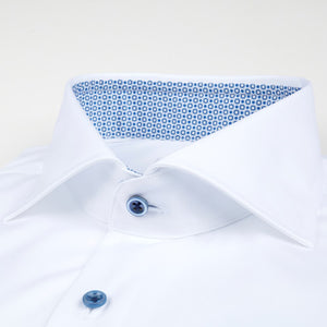 STENSTROMS- Fitted Body Shirt Contrast White