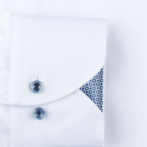 STENSTROMS- Fitted Body Shirt Contrast White