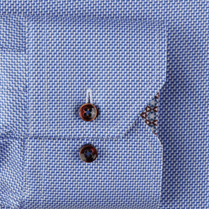 Textured Fitted Body Shirt With Contrast