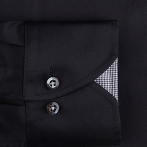 Fitted Body Shirt Black, Contrast